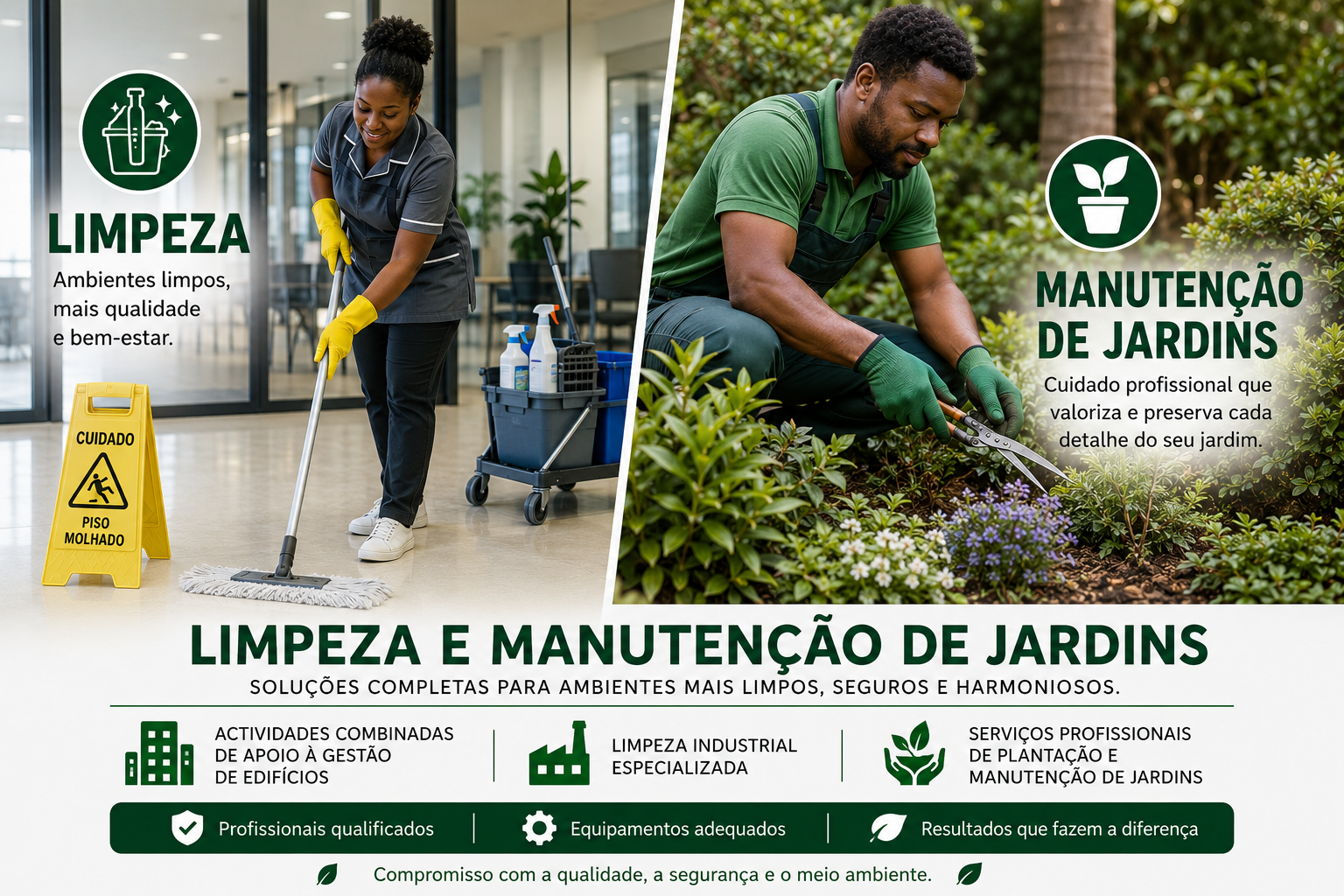 Serviços de Limpeza e Manutenção de Jardins
